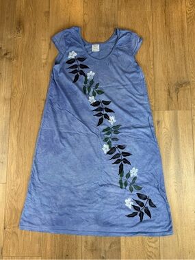 Blue Floral Mini/Midi House Dress